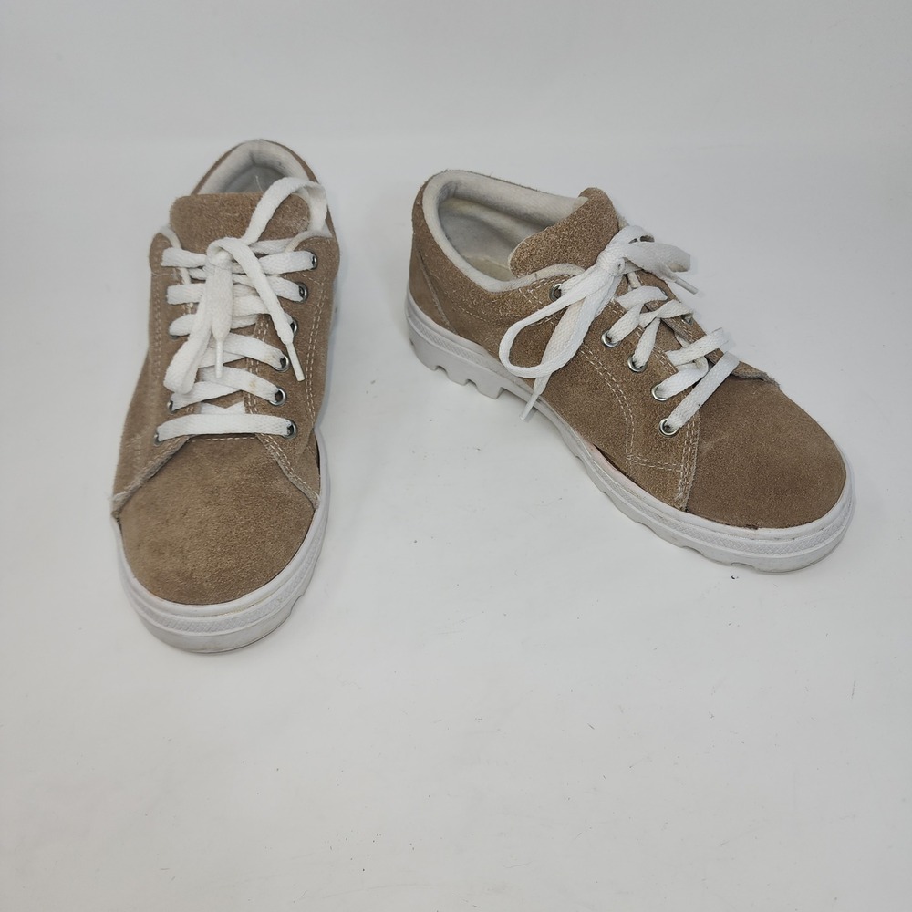 Carolina Colours Sneakers Womens 6.5 Nutmeg Brown Suede Platform Lug Sole 4447